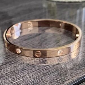 Screwdriver Love Rose Gold Bangle Bracelet Luxury